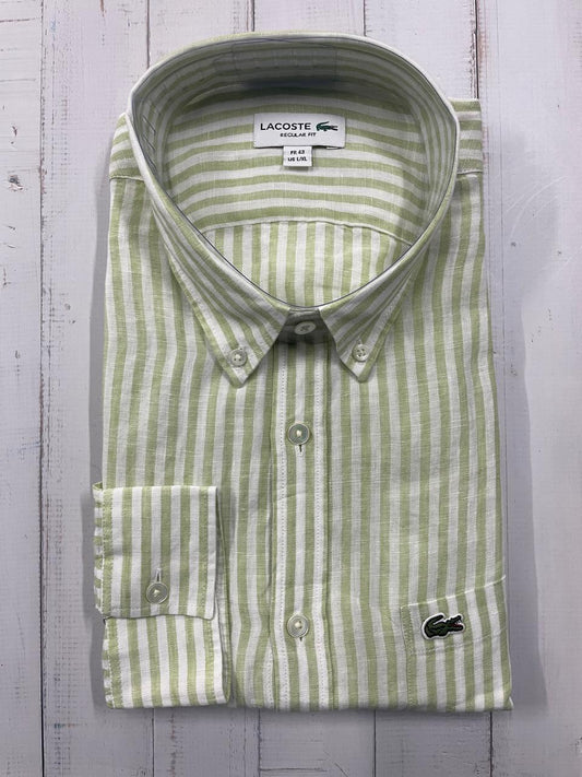 LACOSTE - Full Sleeved Linen Shirt
