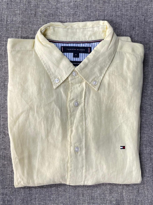 Tommy Hilfiger - Linen Regular Fit Solid Full Sleeve Casual Shirt